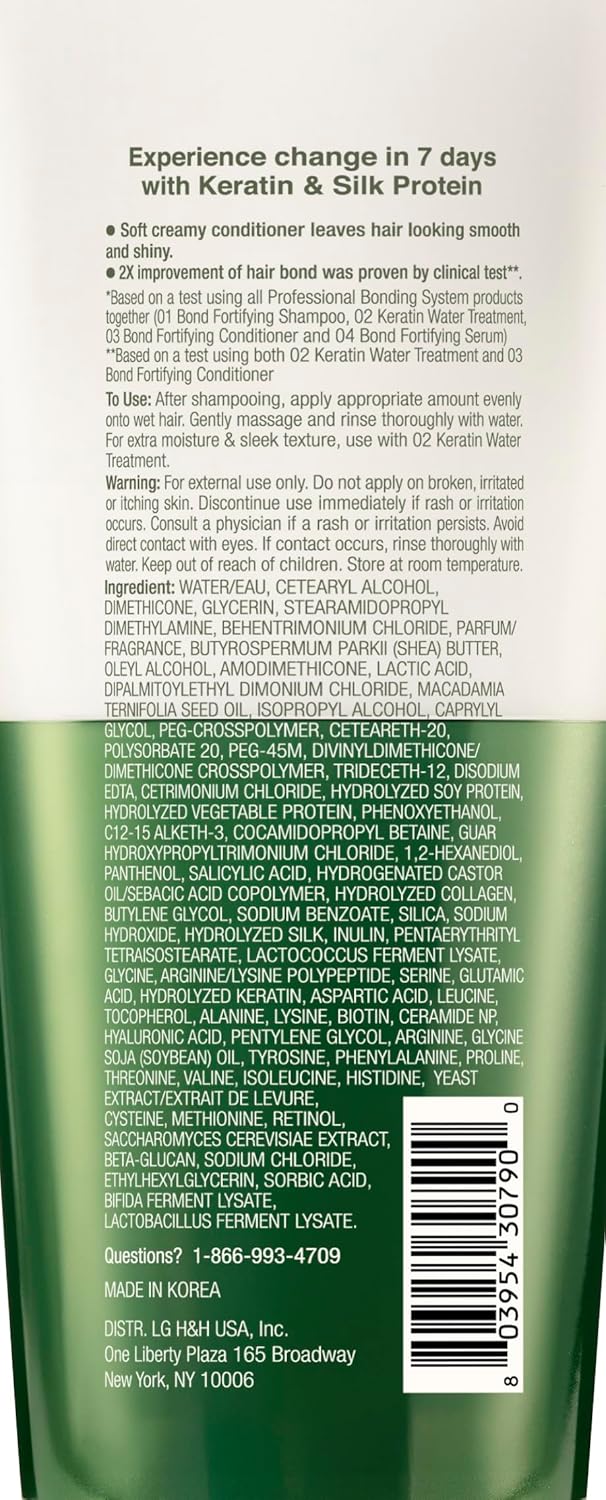 Dr. Groot Bond Fortifying Conditioner, With Keratin and Silk Protein, Clinically Proven to Repair and Thicken Dry, Thin or Damaged Hair, Kbeauty, Korean Hair Care Professional Bonding System