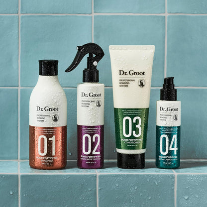 Dr. Groot Bond Fortifying Shampoo, With Keratin & Silk Protein, Clinically Proven to Visibly Repair and Thicken Dry, Thin or Damaged Hair, glass hair, Korean Hair Care Professional Bonding System